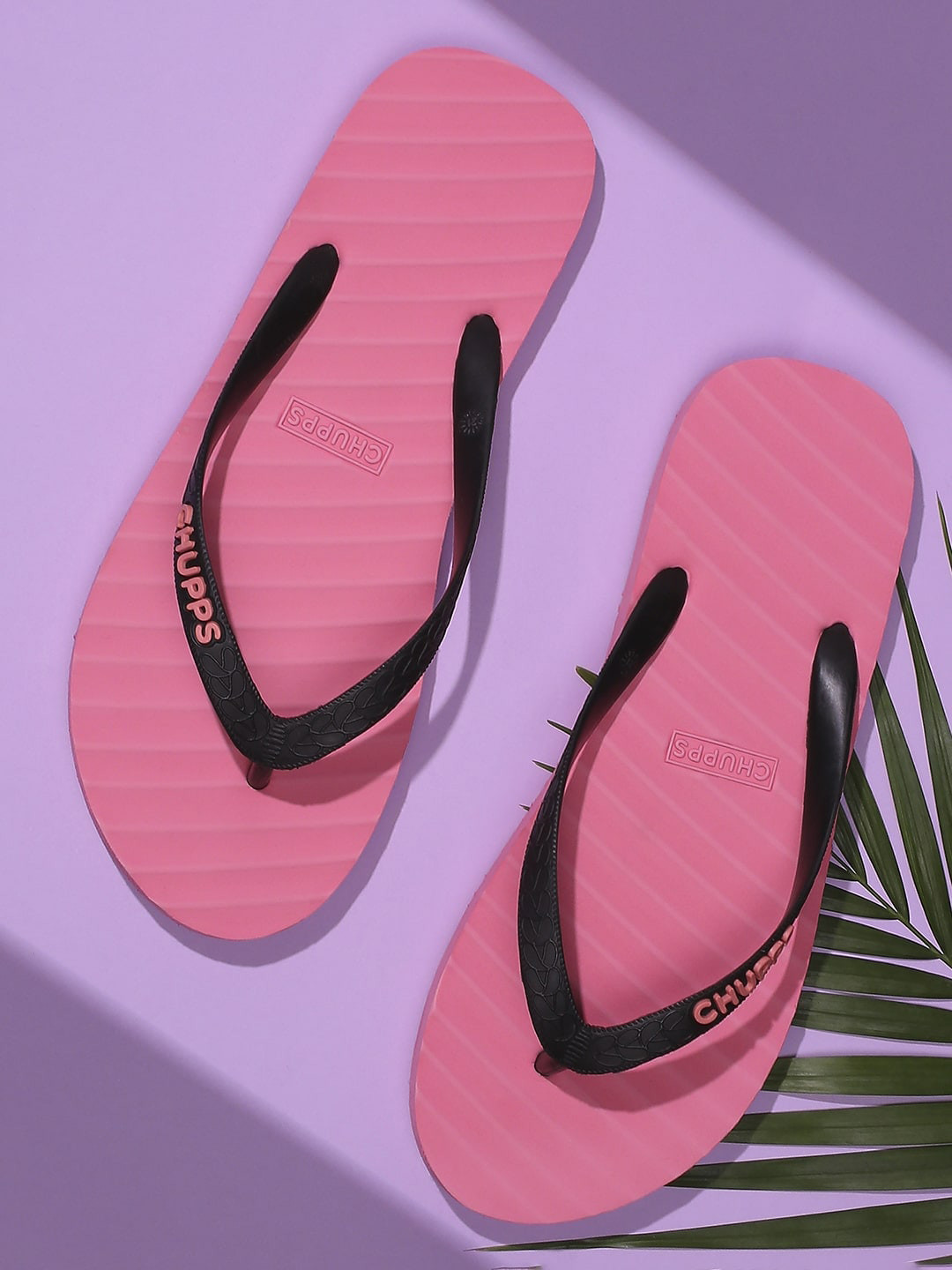 

CHUPPS Women Rubber Thong Flip-Flops, Pink