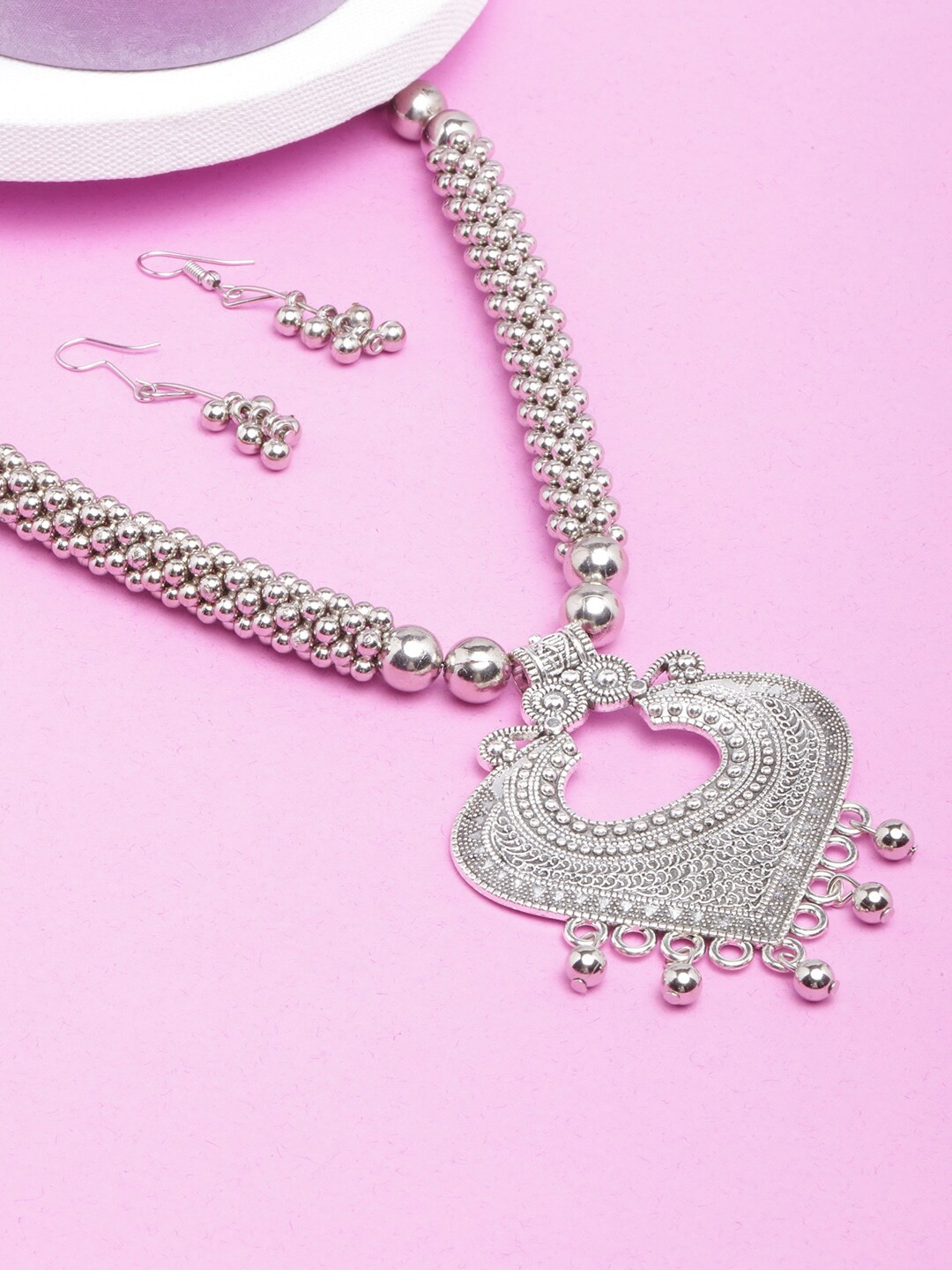 

DIVA WALK Silver-Plated Oxidised Jewellery Set