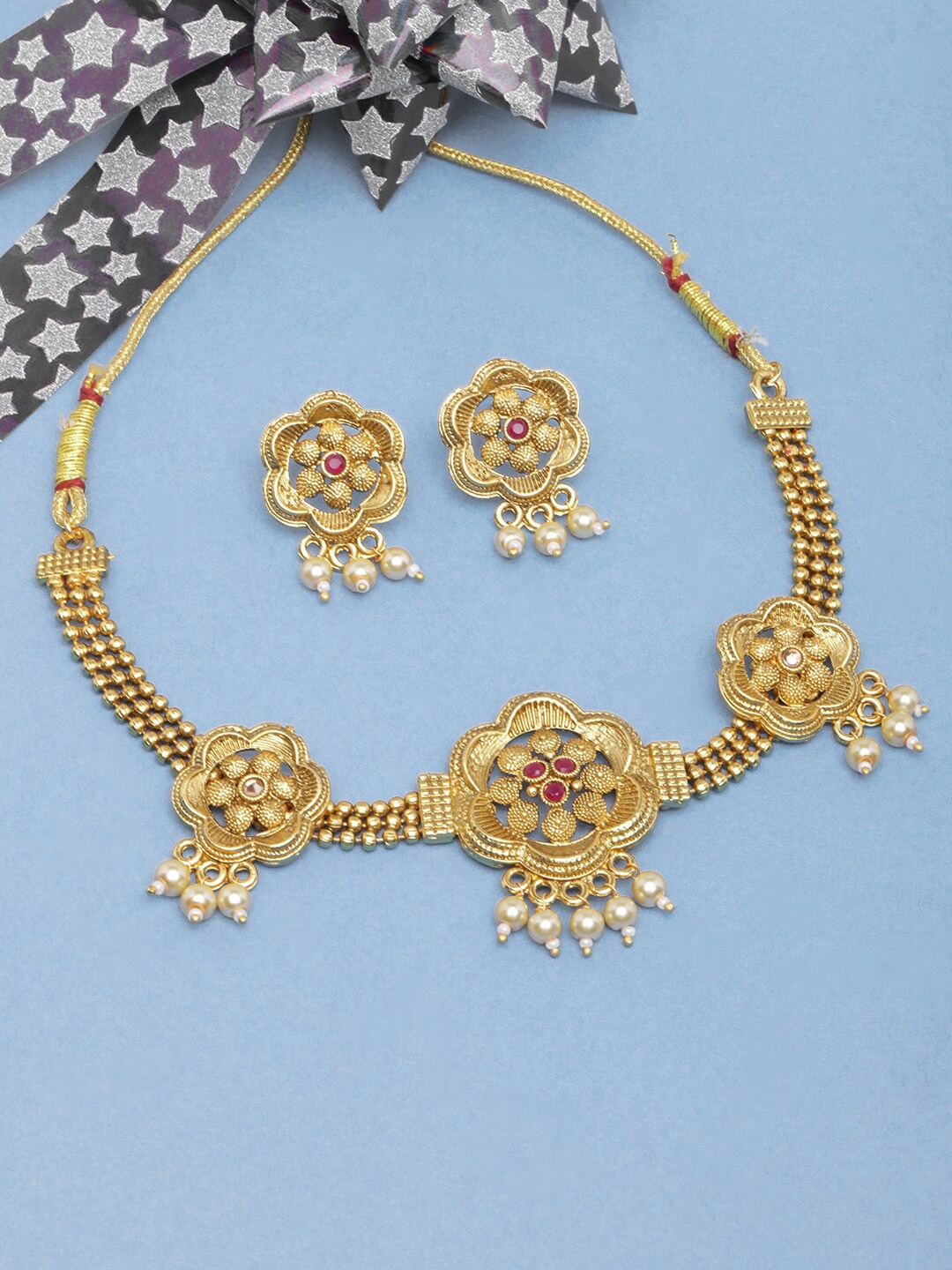 

DIVA WALK Gold-Plated Temple Jewellery Set