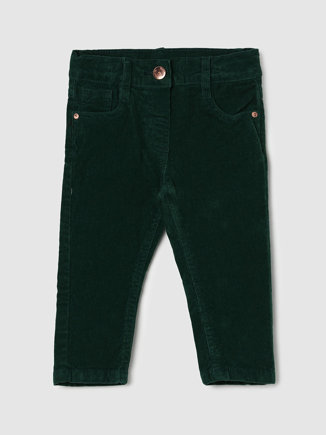 

max Girls Regular Fit Cotton Trouser, Green