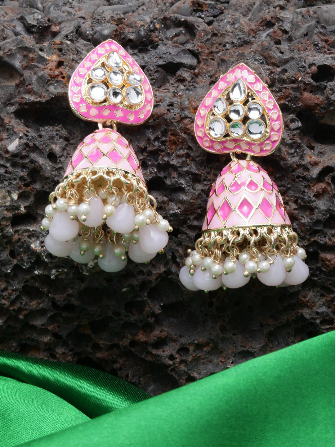 

DIVA WALK Gold-Plated Dome Shaped Drop Earrings
