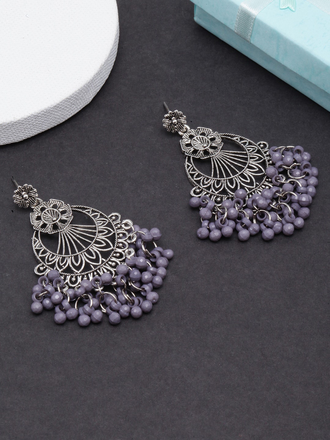 

DIVA WALK Silver-Plated Classic Chandbalis Earrings