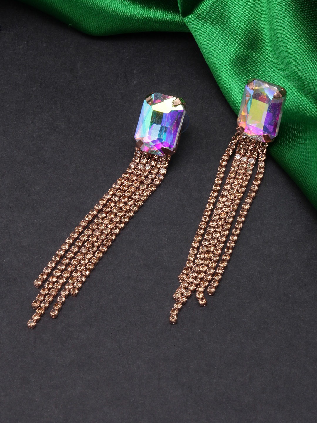 

DIVA WALK Rose Gold-Plated Drop Earrings
