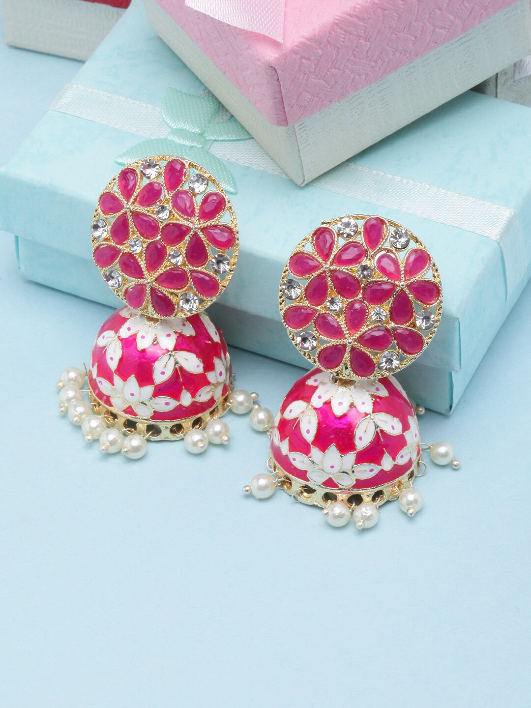 

DIVA WALK Gold-Plated Dome Shaped Jhumkas Earrings
