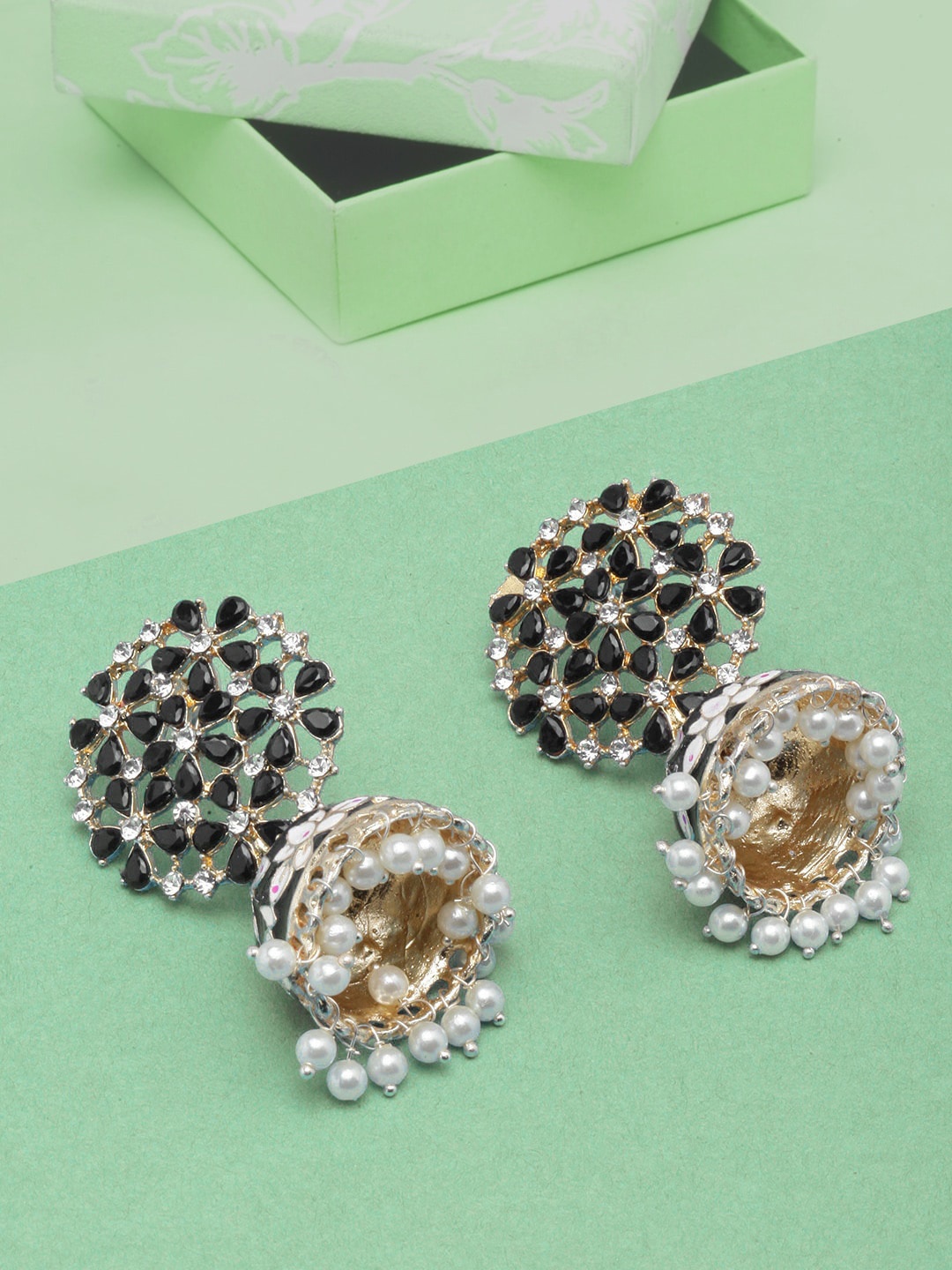 

DIVA WALK Gold-Plated Dome Shaped Jhumkas Earrings