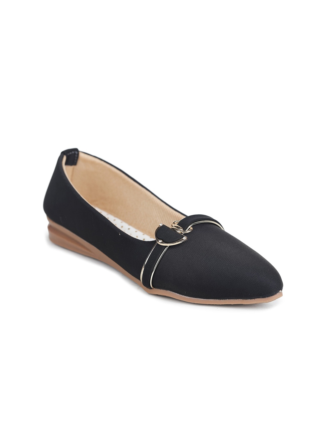 

Moonwalk Women Ballerinas with Buckles Flats, Black