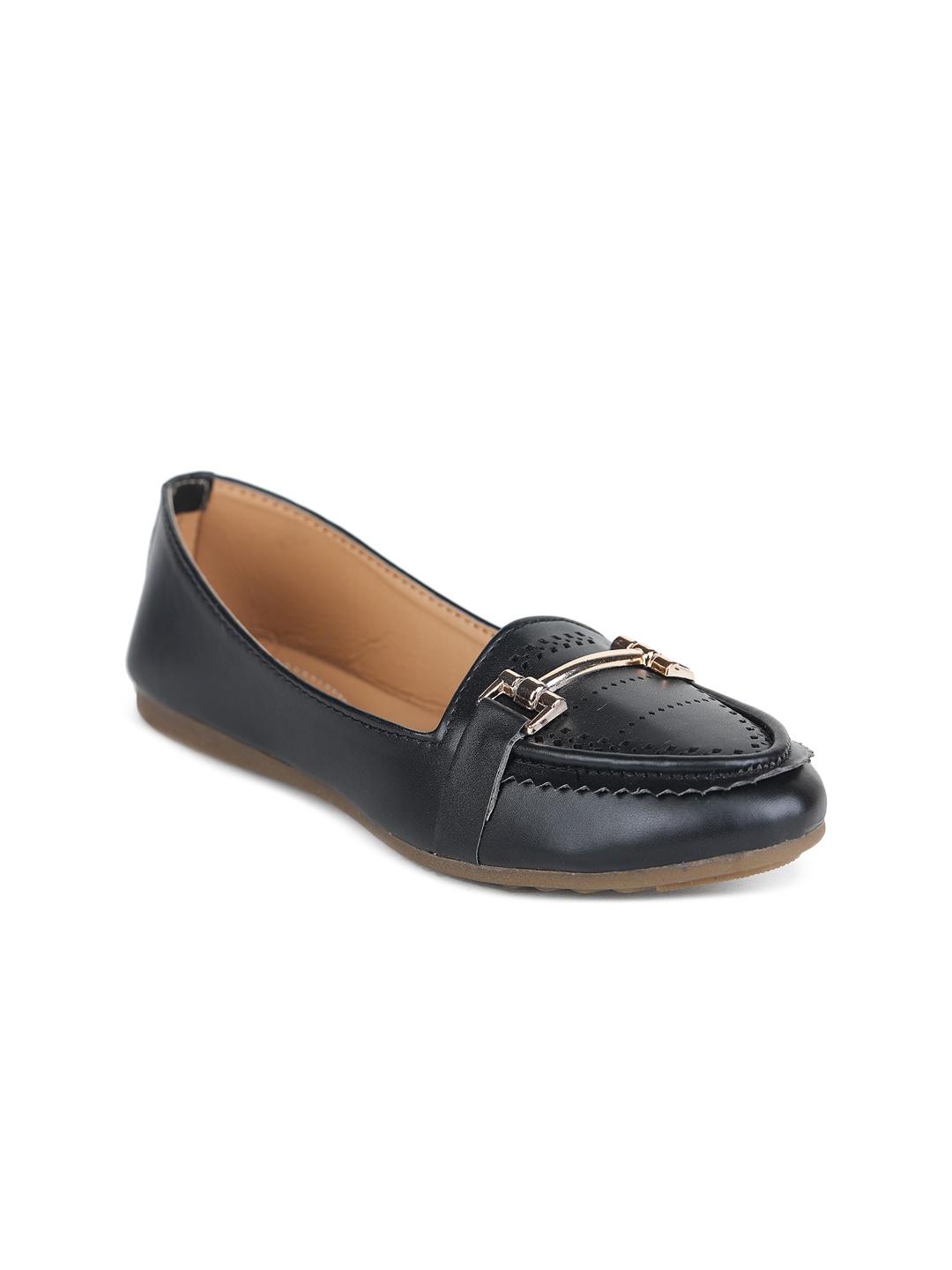 

Moonwalk Women Ballerinas with Buckles Flats, Black