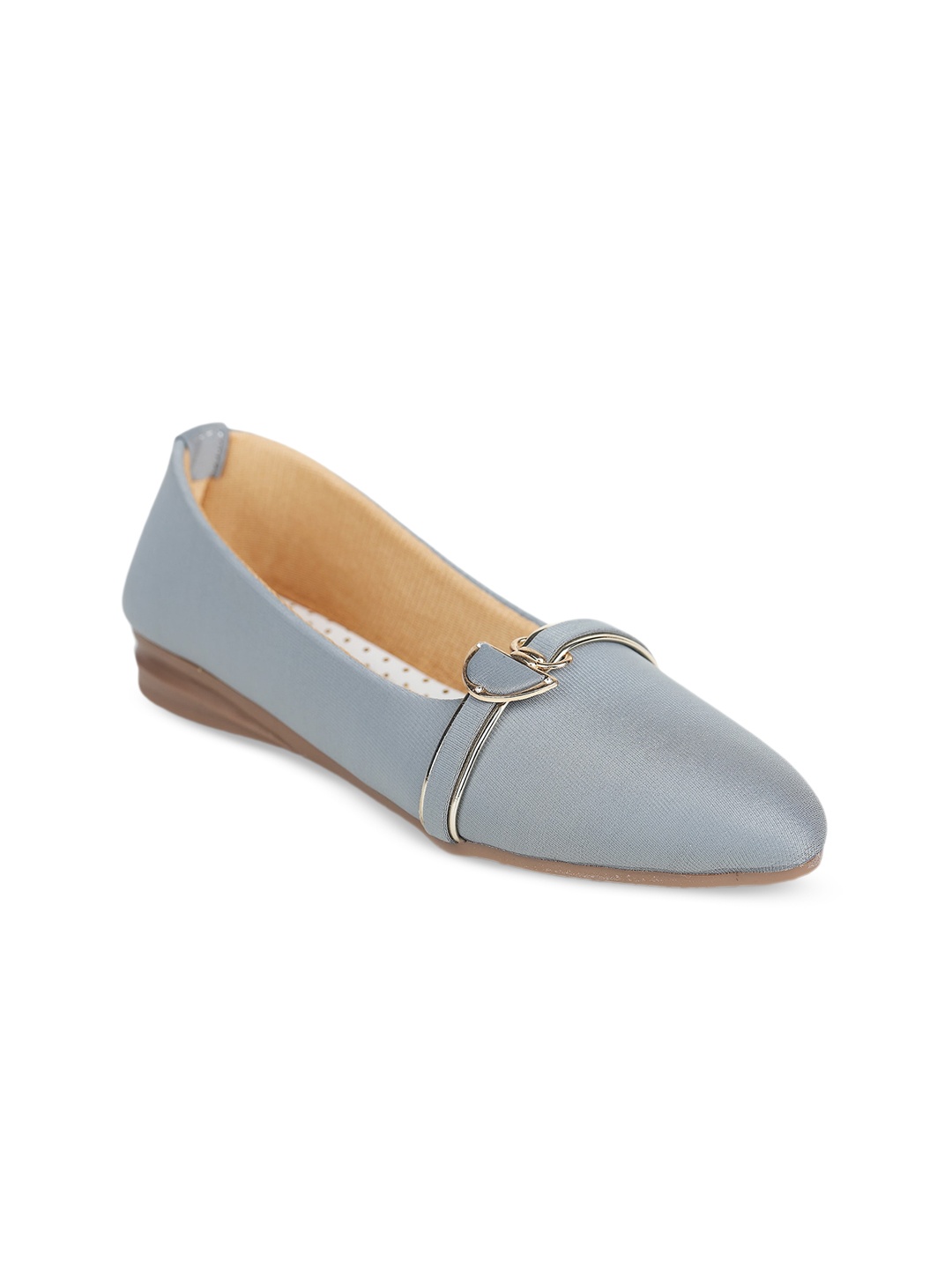 

Moonwalk Women Ballerinas with Buckles Flats, Grey