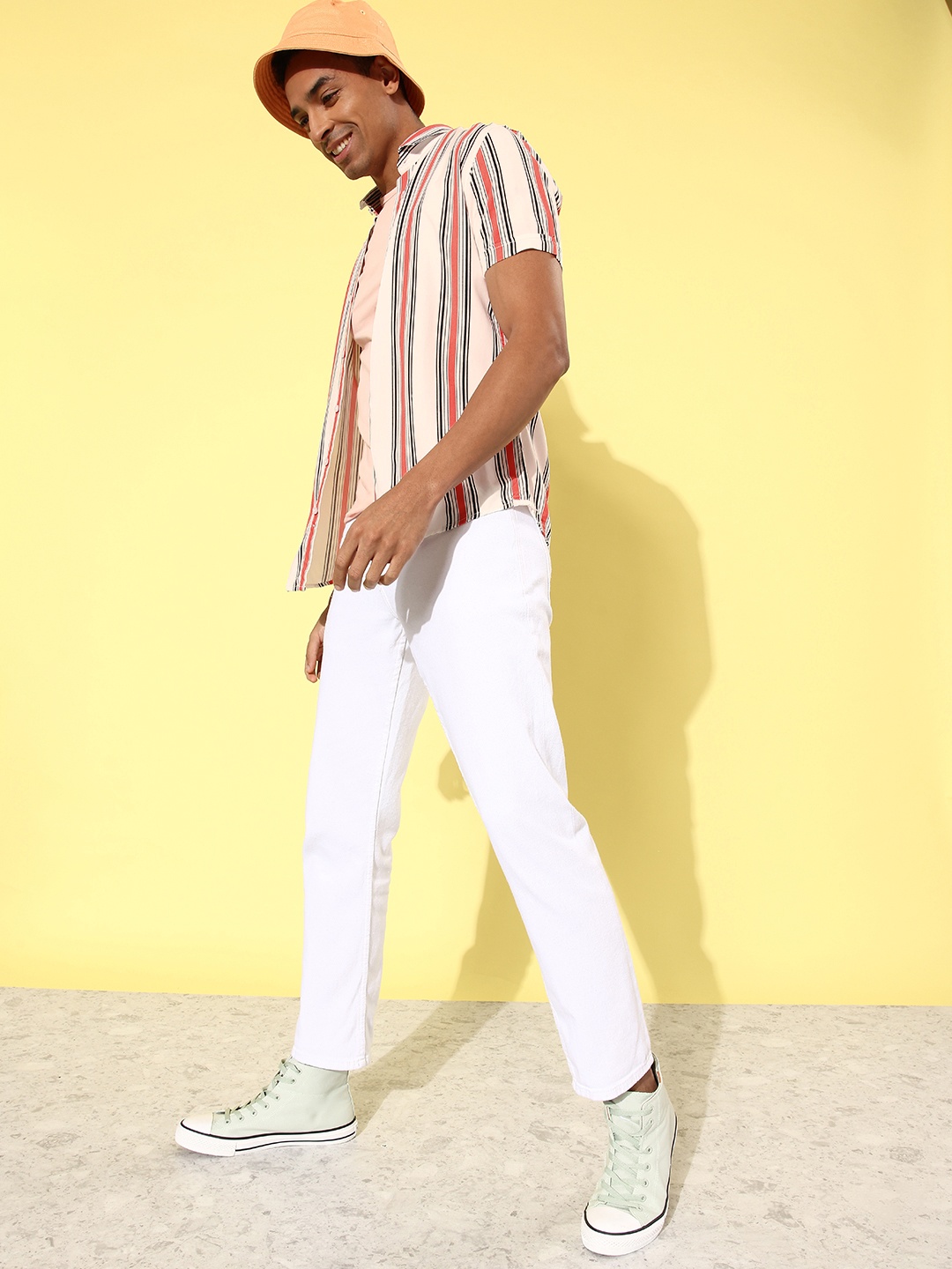 

Mast & Harbour Striped Casual Shirt, White