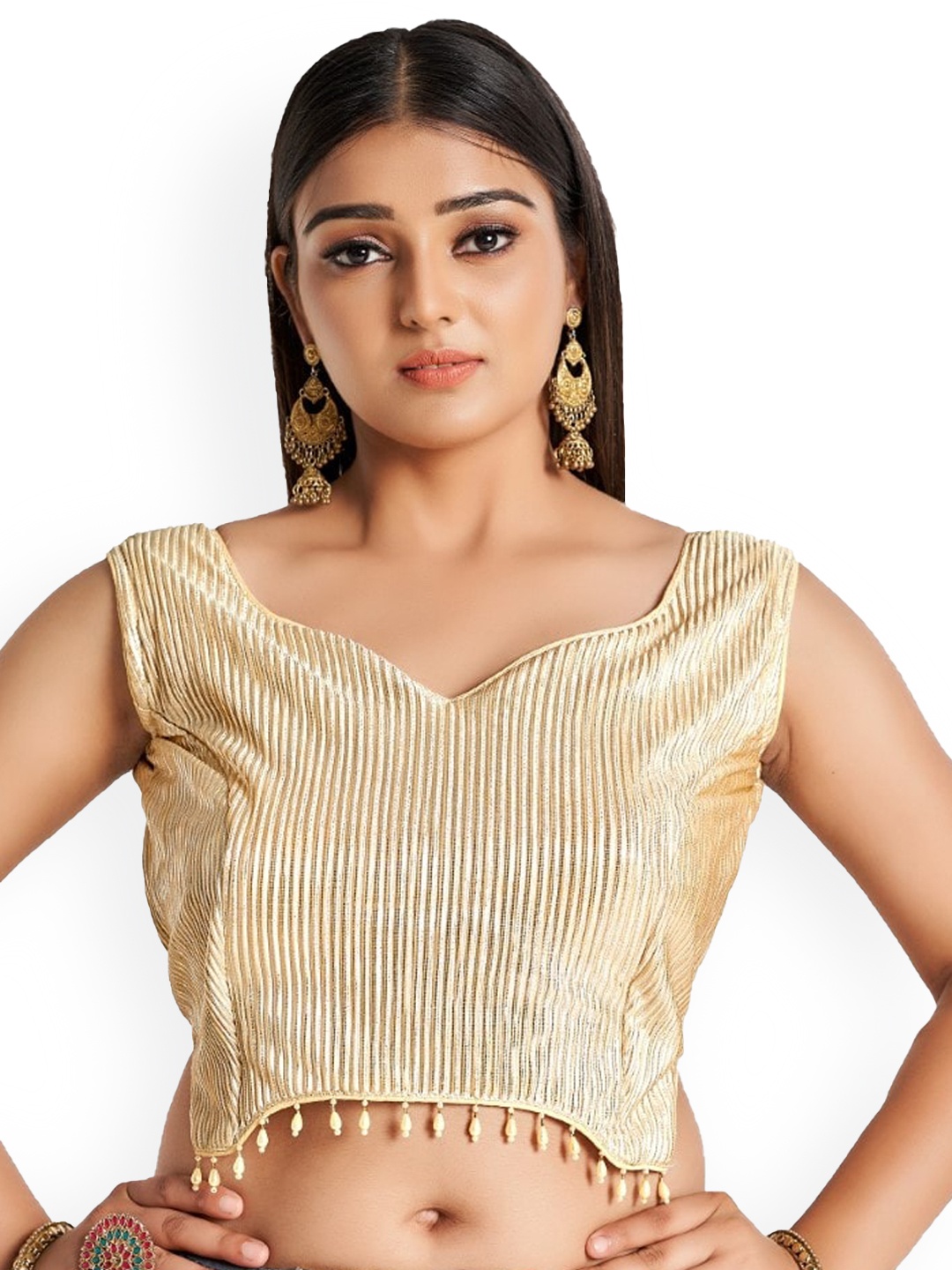 

HIMRISE Cotton Saree Blouse, Gold
