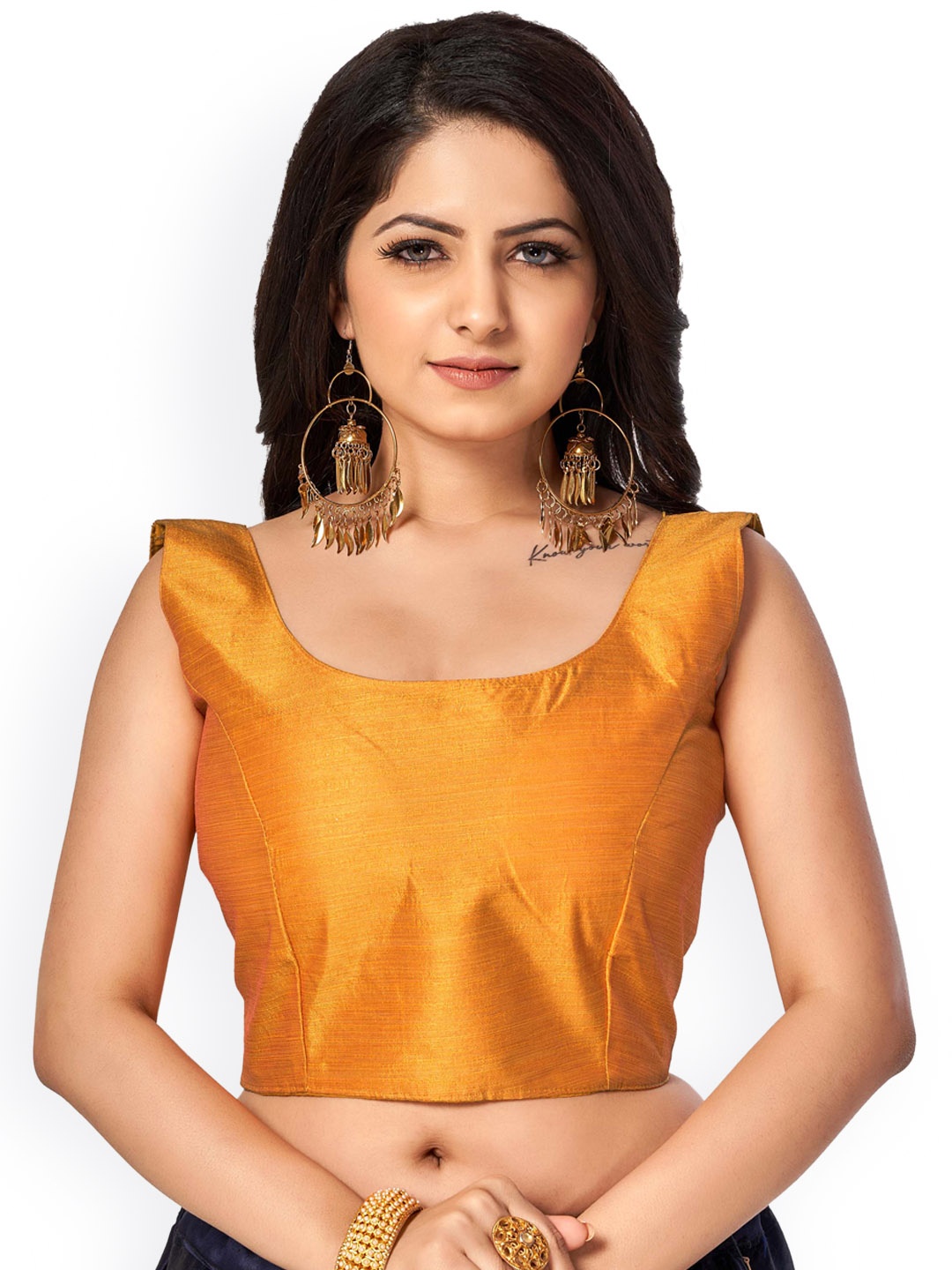 

HIMRISE Cotton Saree Blouse, Yellow