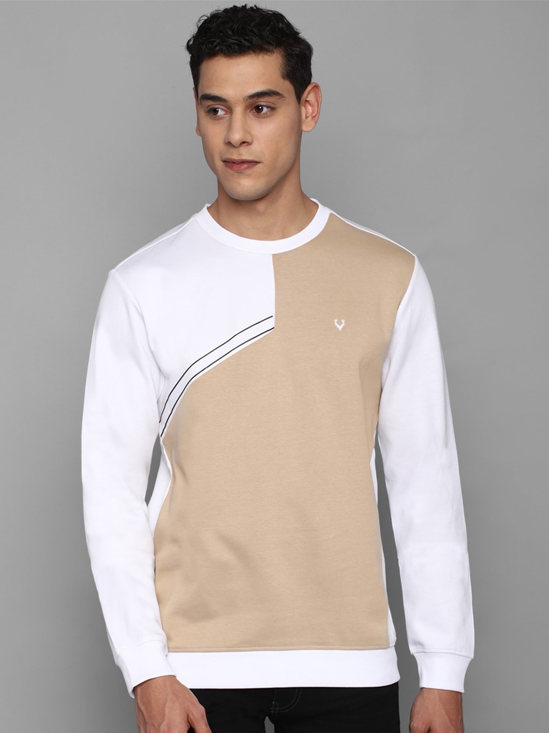 

Allen Solly Colourblocked Cotton Sweatshirt, White