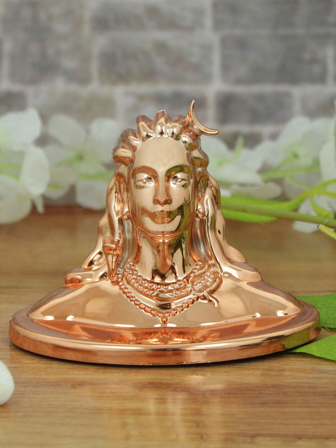 

TIED RIBBONS Copper-Toned Adiyogi Lord Shiva Showpiece