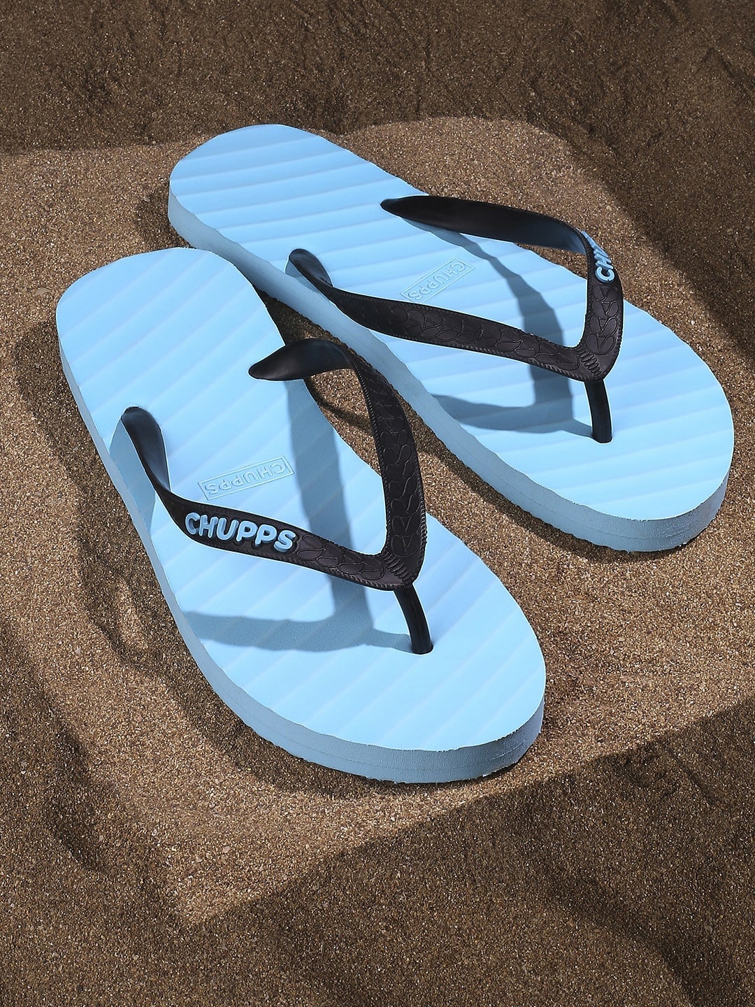 

CHUPPS Men Printed Rubber Thong Flip-Flops, Blue