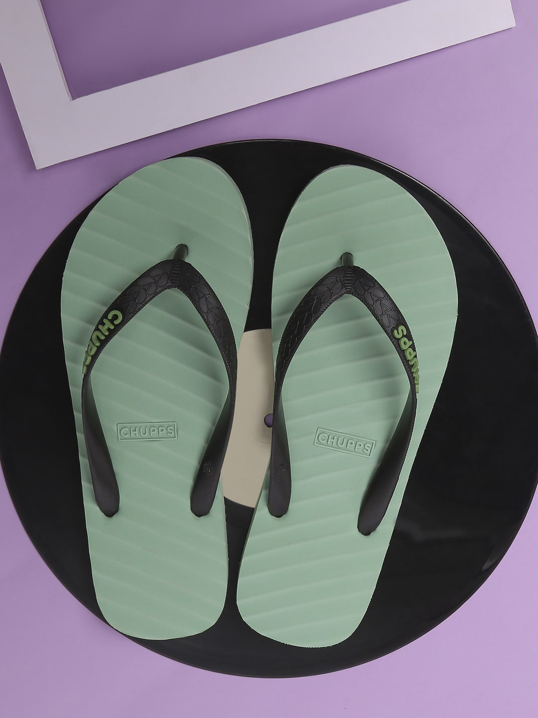 

CHUPPS Men Rubber Thong Flip-Flops, Green