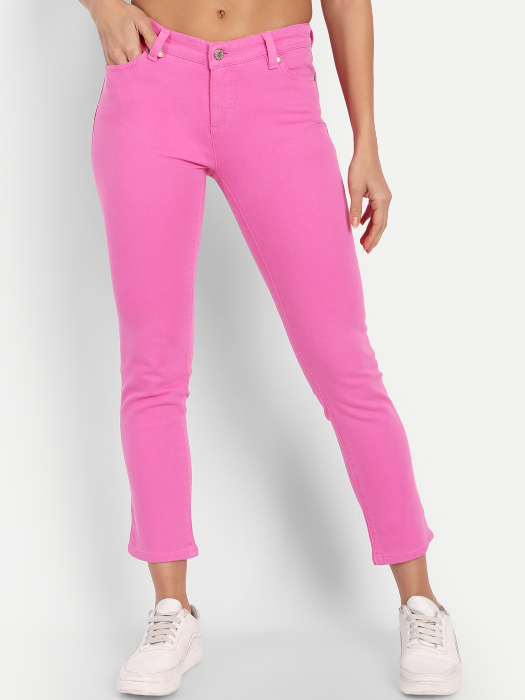 

BROADSTAR Women Skinny Fit Stretchable Jeans, Rose