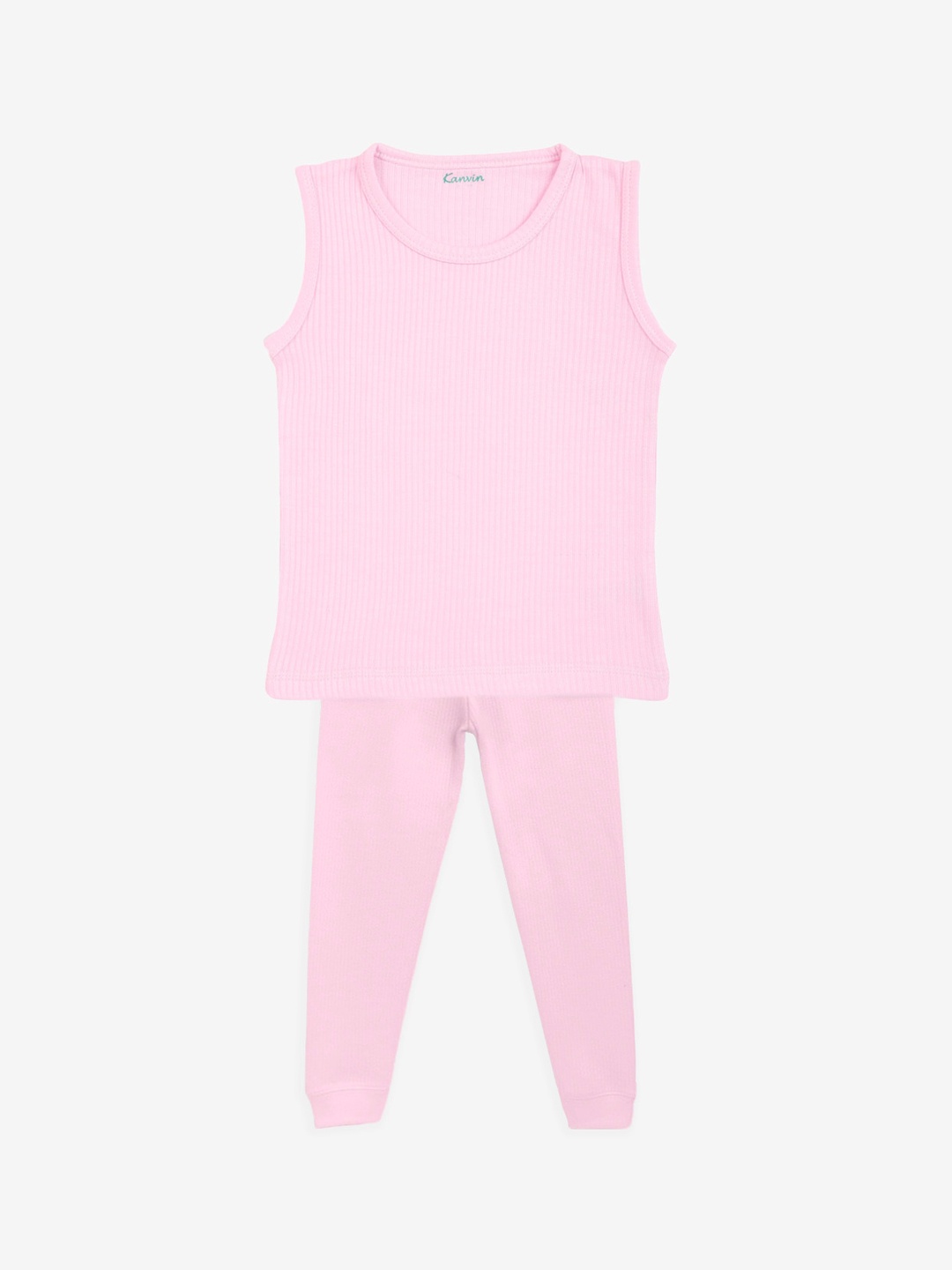 

Kanvin Boys Striped Round Neck Thermal Set, Pink