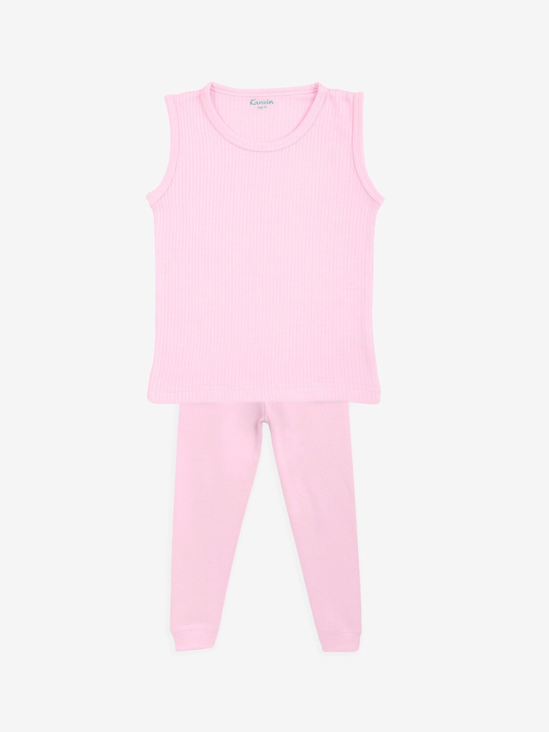 

Kanvin Boys Striped Round Neck Thermal Set, Pink