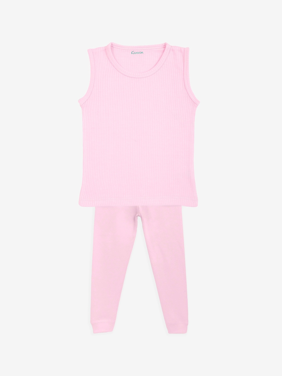 

Kanvin Boys Striped Round Neck Thermal Set, Pink