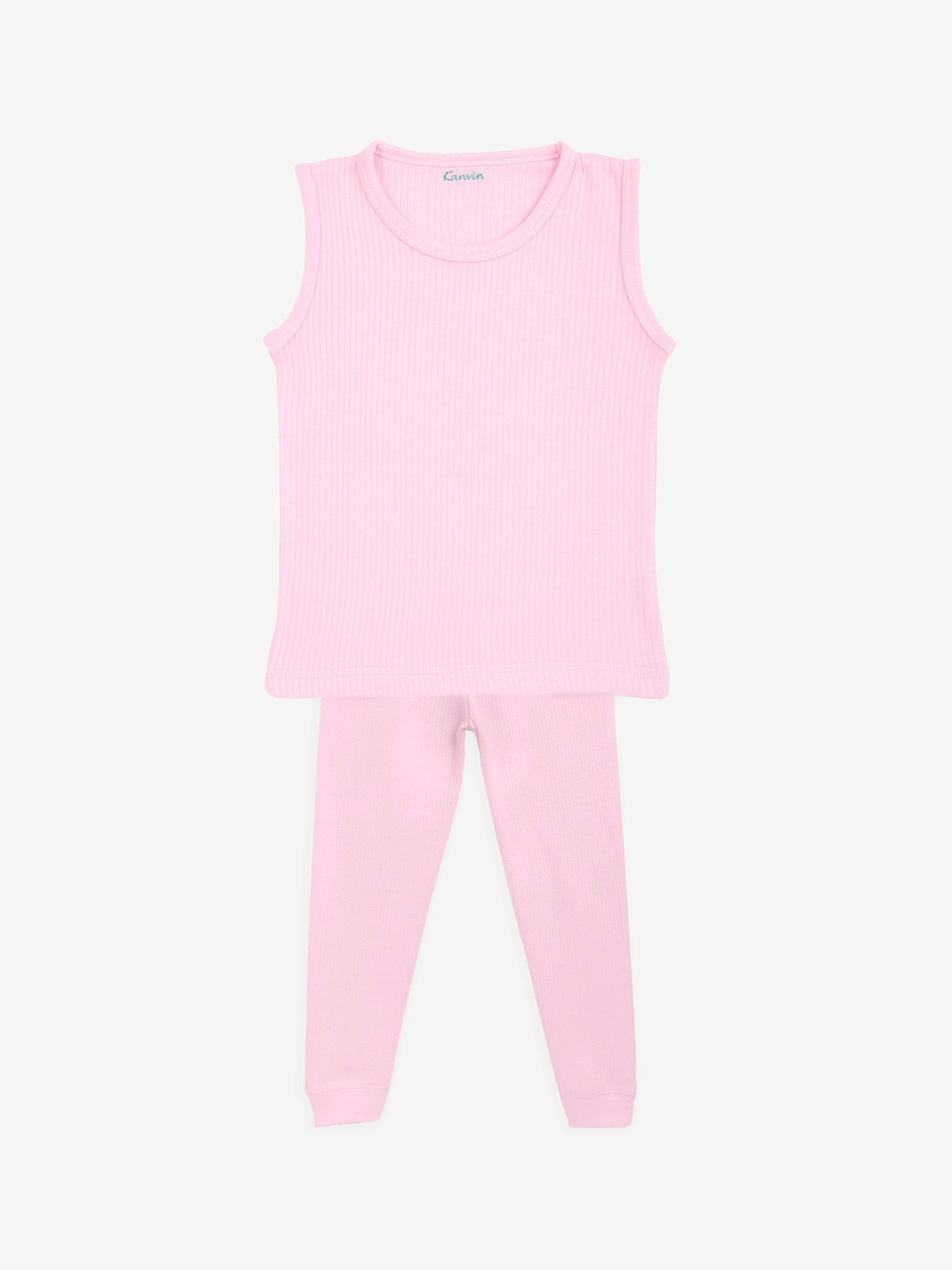 

Kanvin Boys Striped Round Neck Thermal Set, Pink