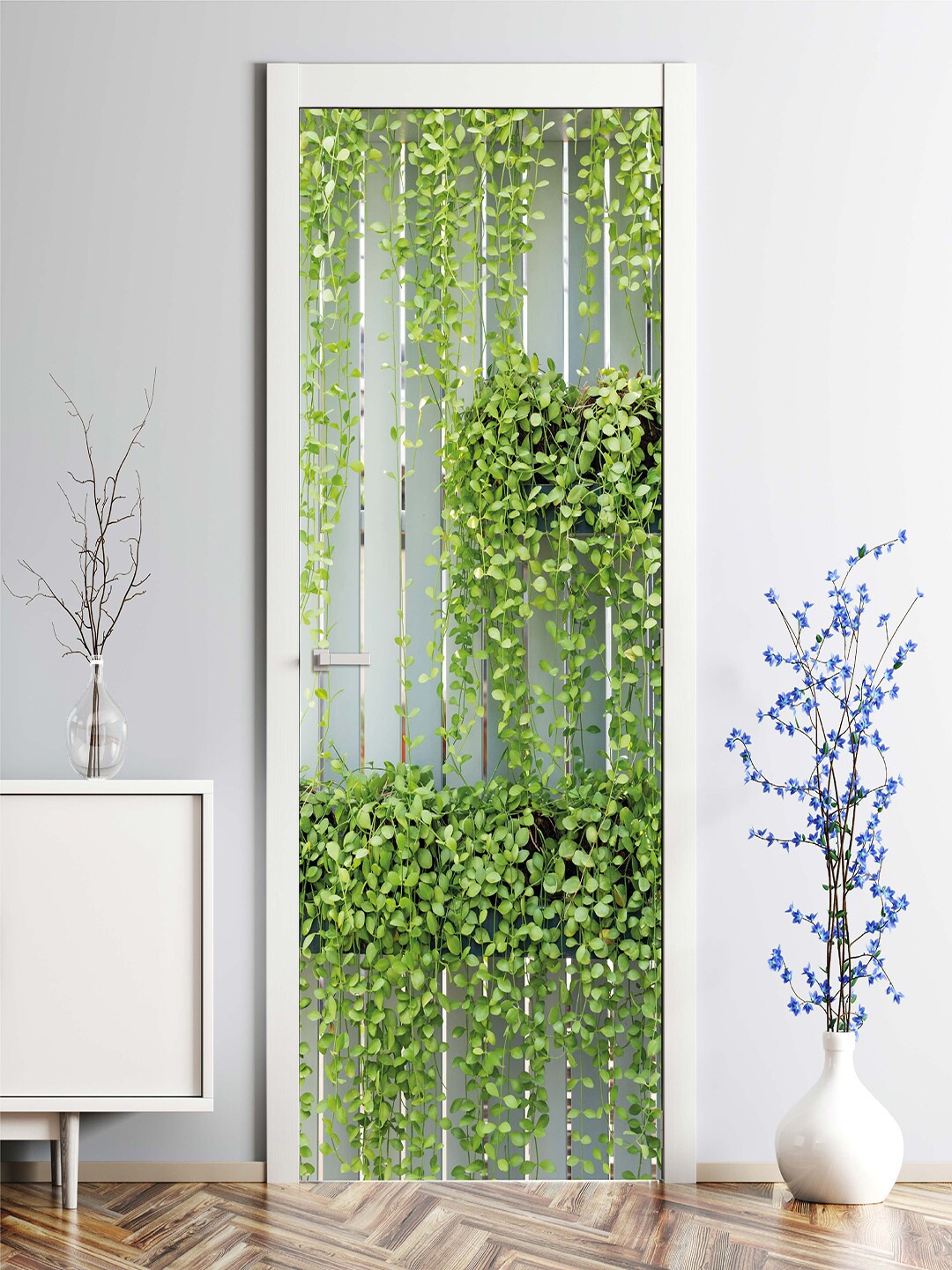 

Asian Paints EzyCR8 Green Vine Plants Printed Mural Door Wallpaper