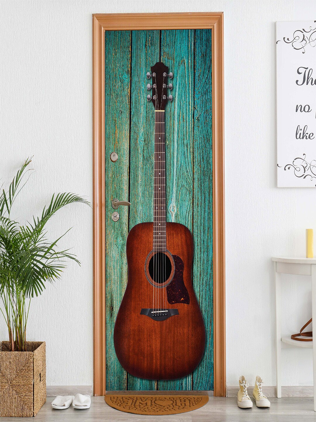 

Asian Paints EzyCR8 Blue & Brown Guitar Printed Mural Door Wallpaper