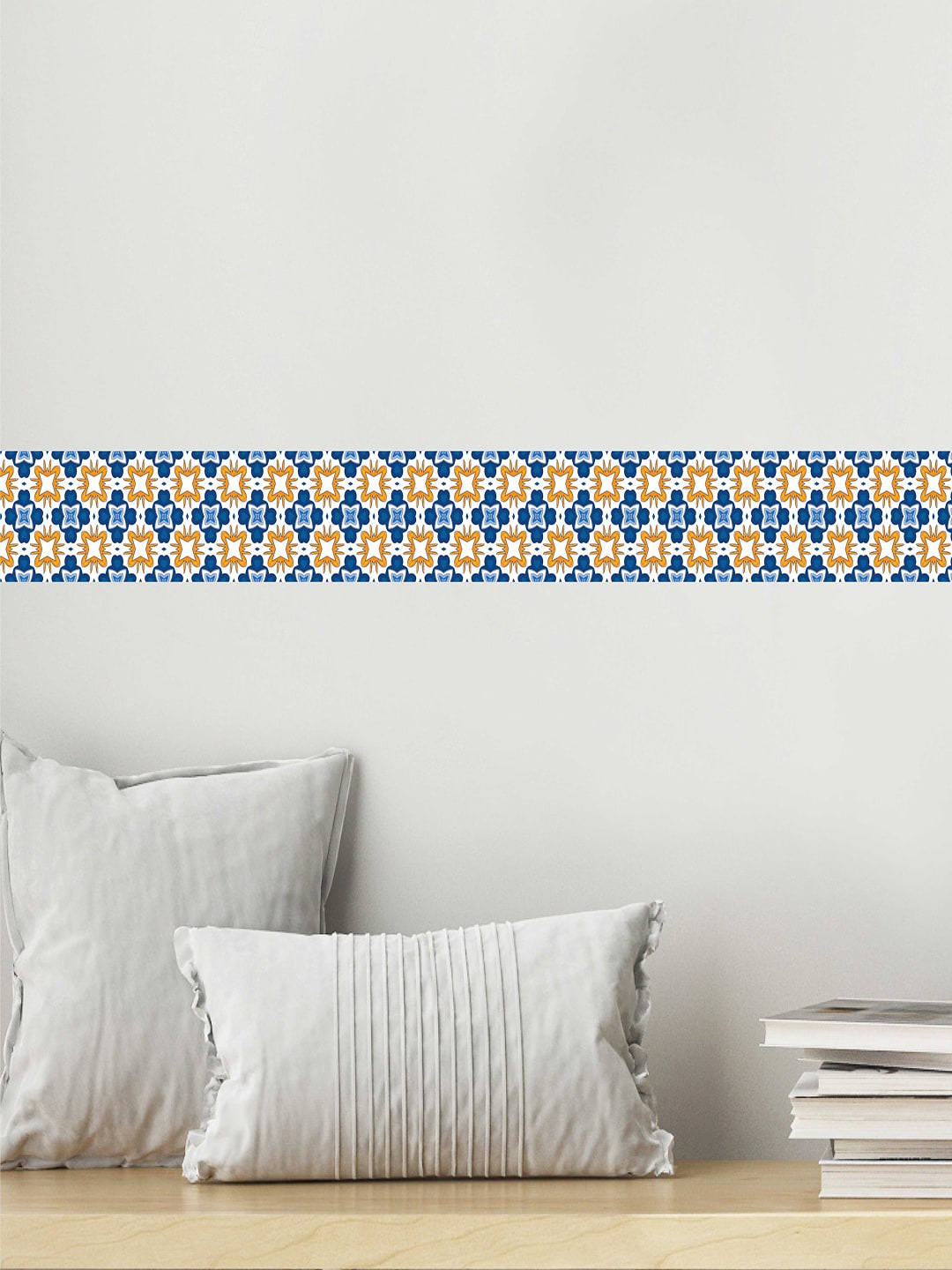 

Asian Paints EzyCR8 Blue & Yellow Self Adhesive Wall Borders Stickers