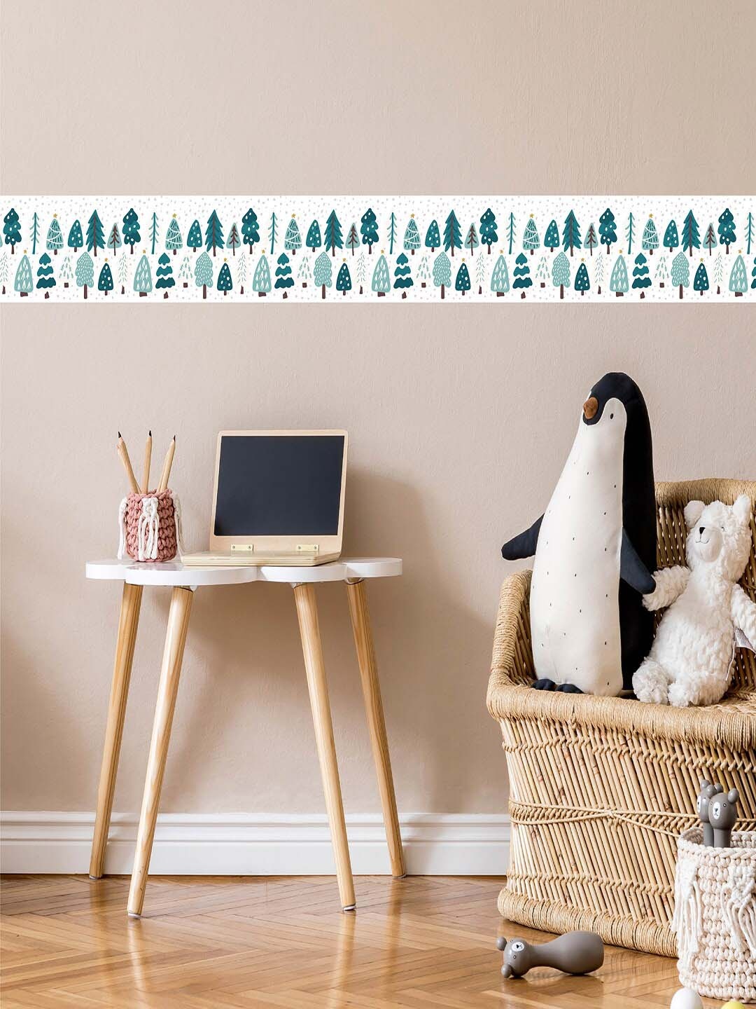 

Asian Paints EzyCR8 White Self - Adhesive Christmas Trees Wall border