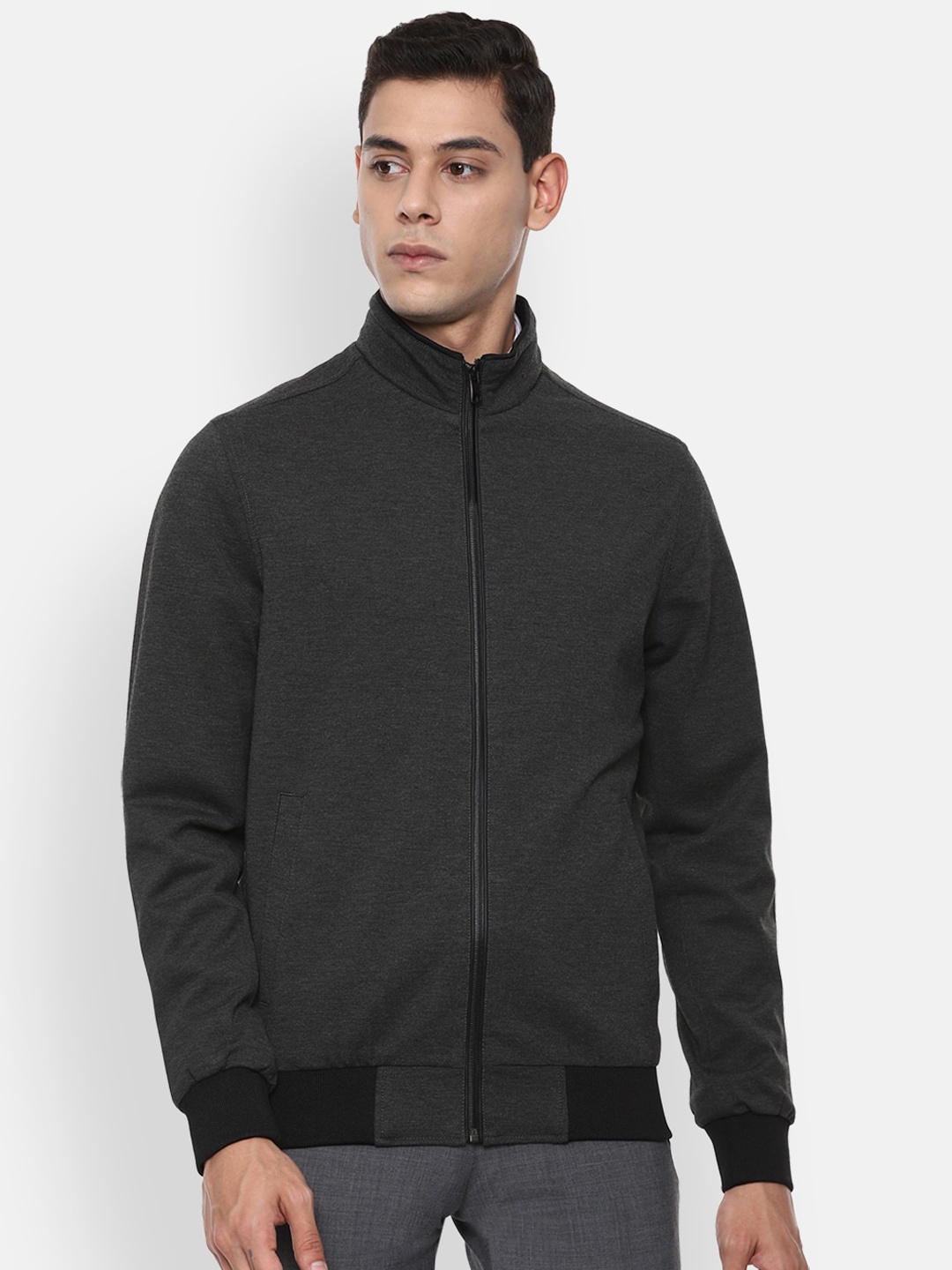 

Van Heusen Men Grey Bomber Jacket