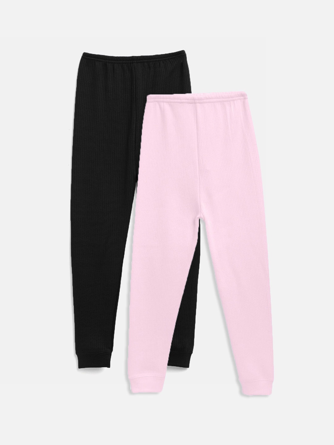 

Kanvin Boys Cotton Pack Of 2 Striped Thermal Bottoms, Pink