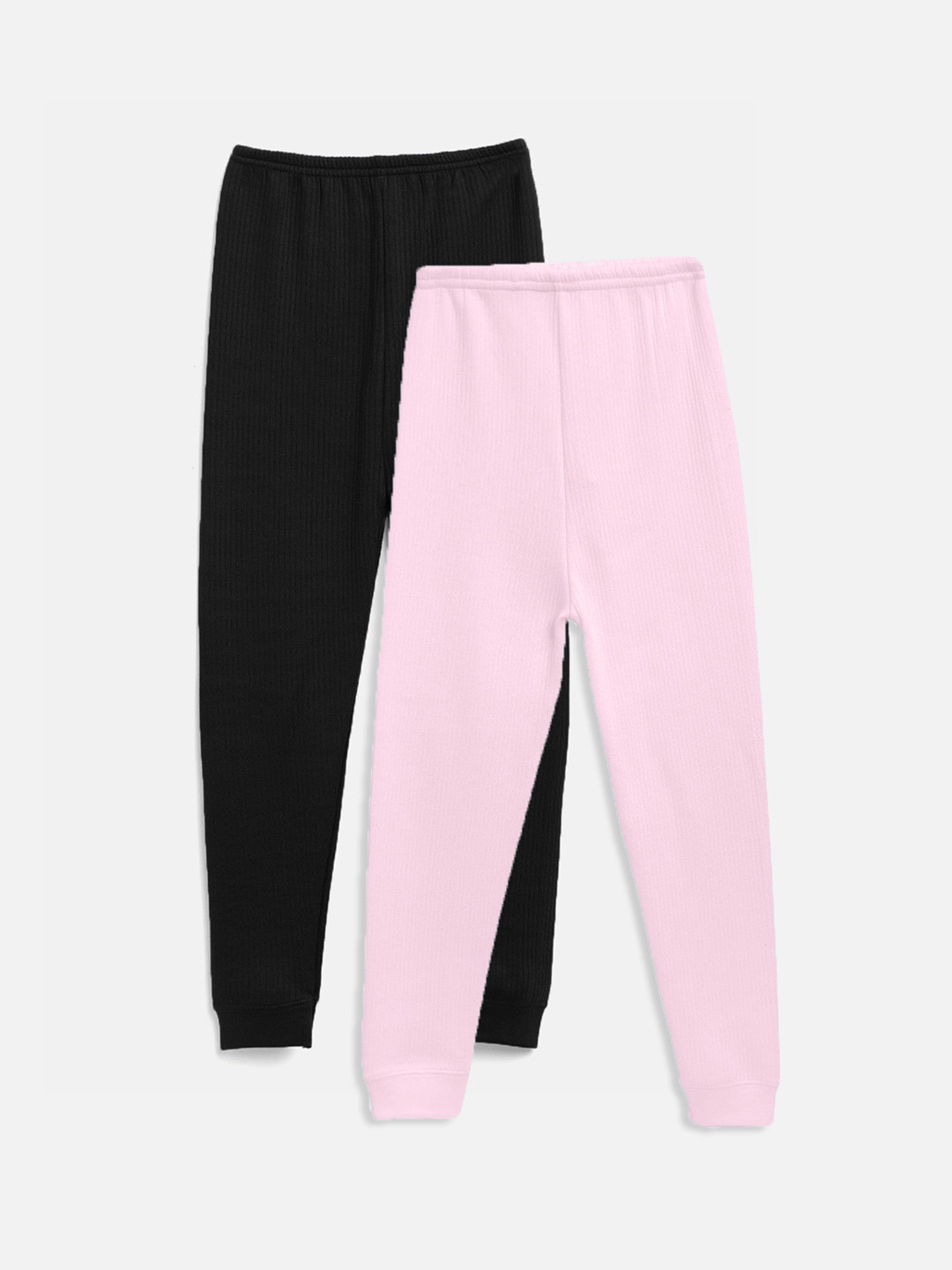 

Kanvin Boys Cotton Pack Of 2 Striped Thermal Bottoms, Pink