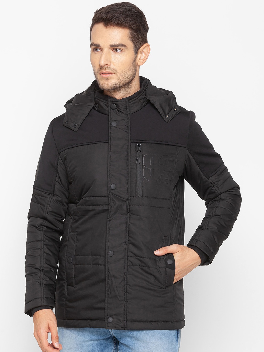

SPYKAR Men Padded Jacket, Black