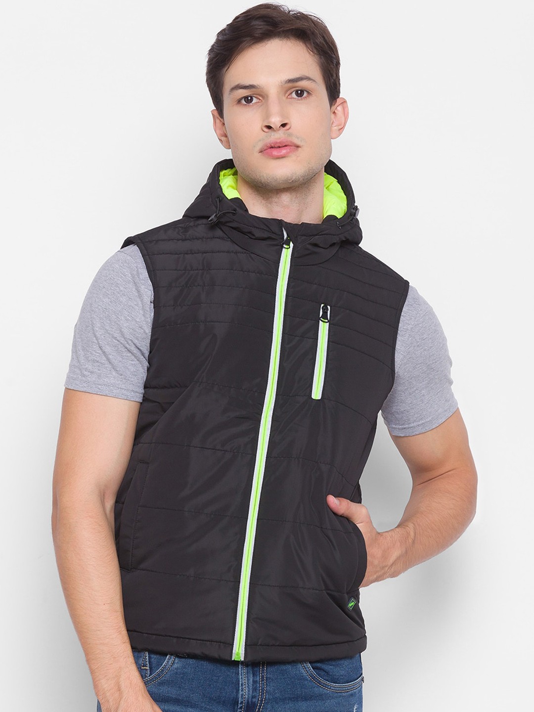 

SPYKAR Men Padded Jacket, Black
