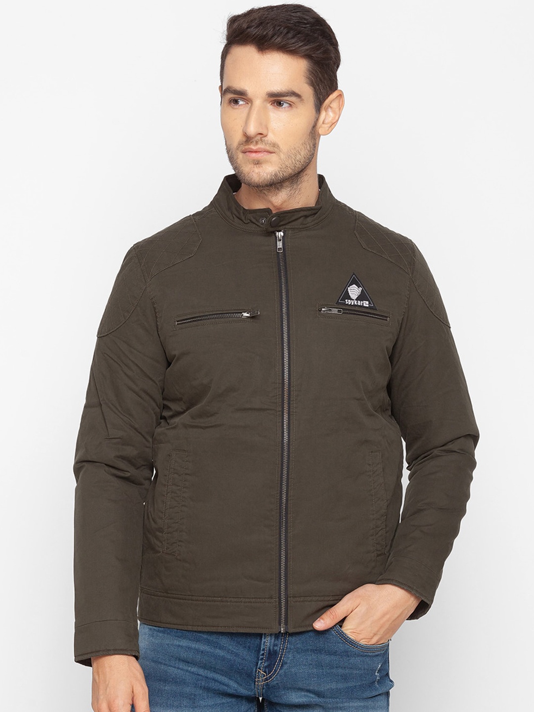 

SPYKAR Men Cotton Padded Jacket, Olive