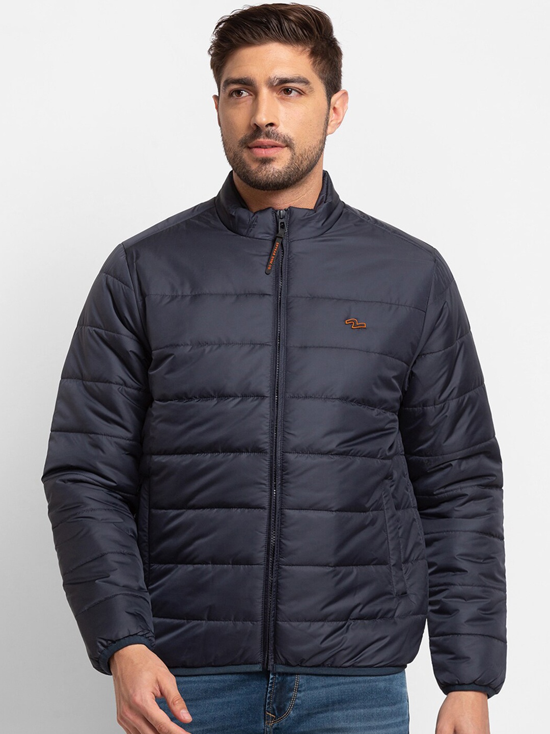 

SPYKAR Men Padded Jacket, Navy blue