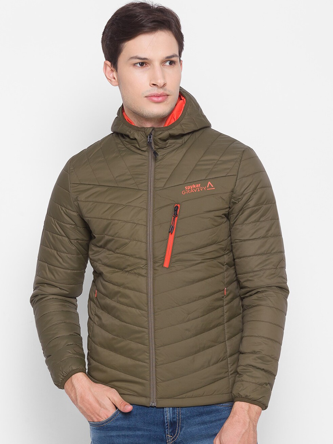 

SPYKAR Men Puffer Jacket, Olive