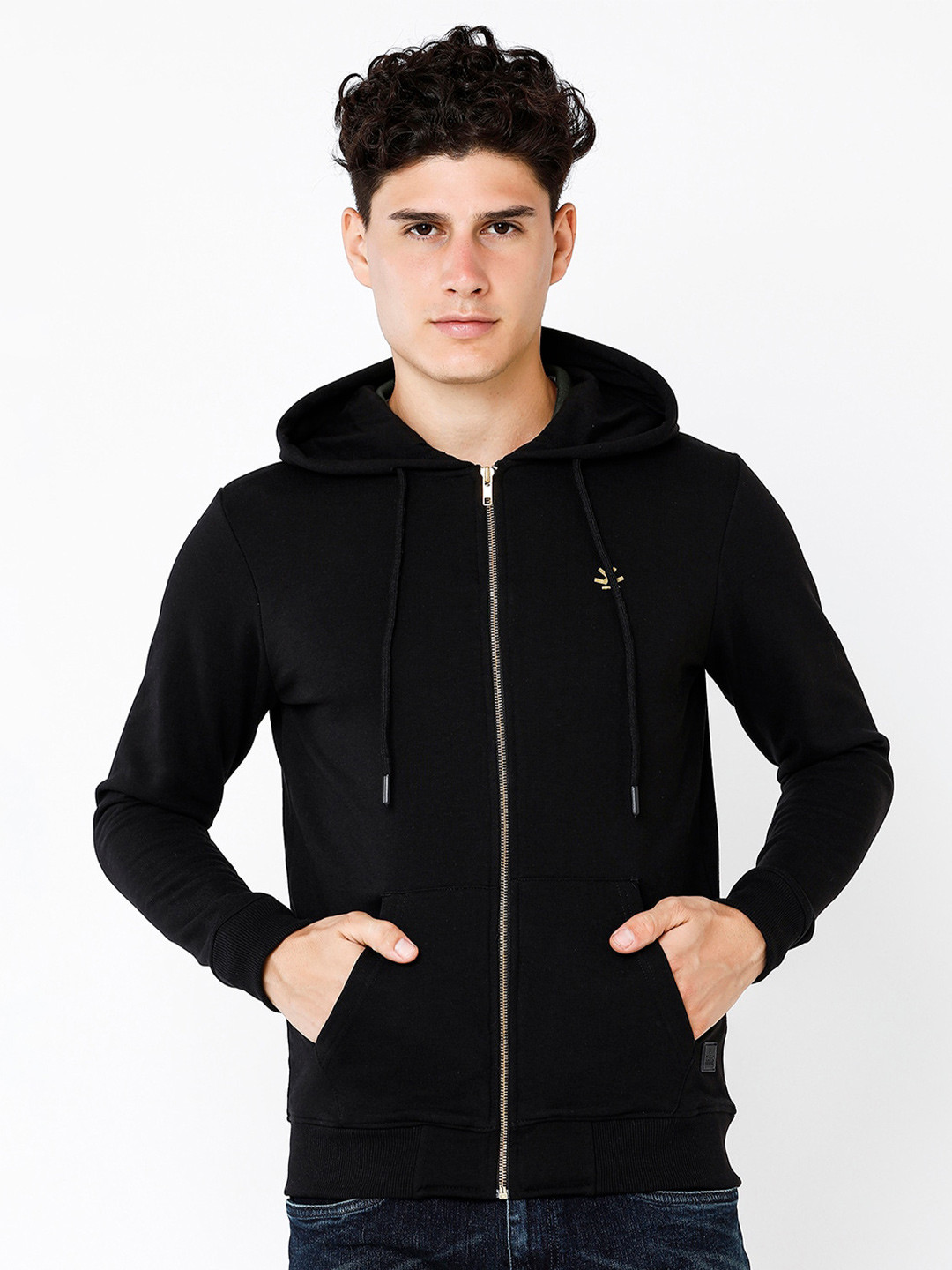 

WROGN Men Hooded Sweatshirt, Black