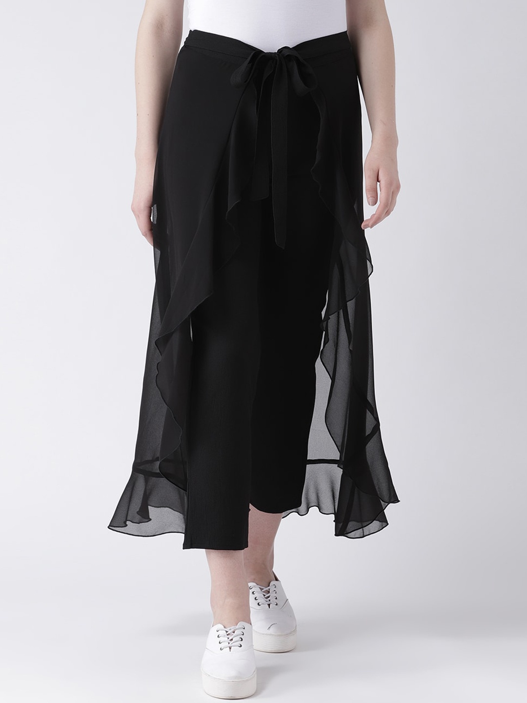 

DODO & MOA Women Flared Culottes Trousers, Black