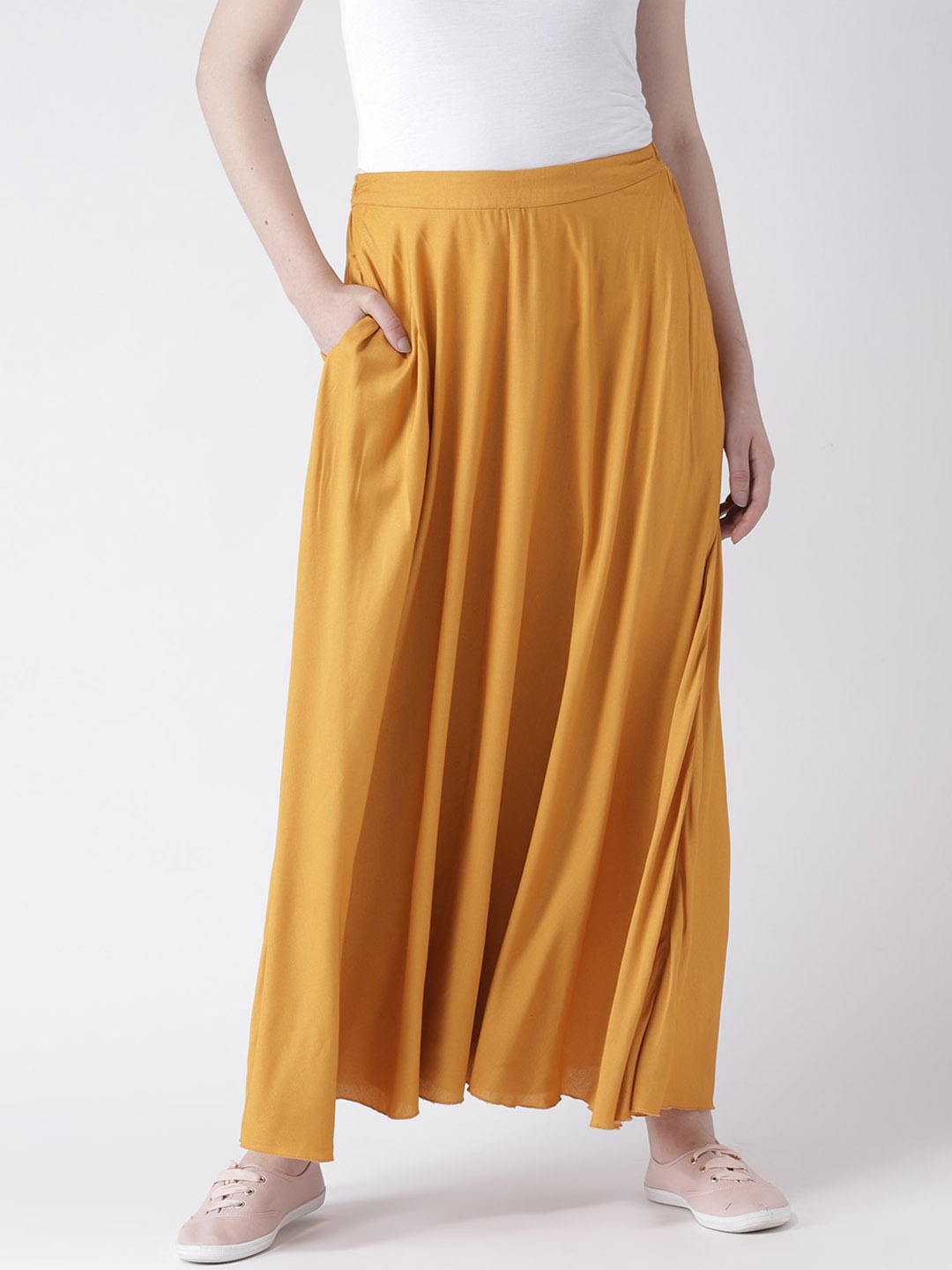

DODO & MOA Women Flared Skirt, Yellow