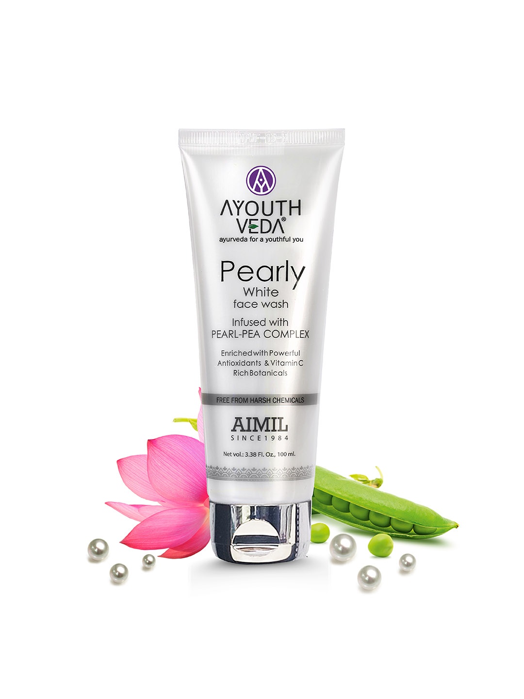 

AYOUTHVEDA Pearly White Face Wash-100ml, Silver