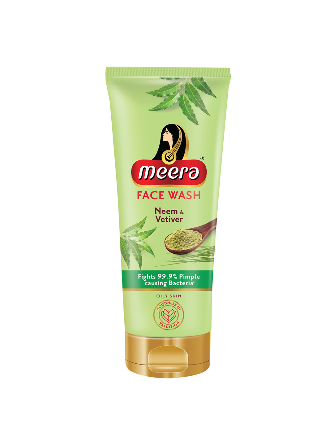

Meera GOODNESS OF TRADITION Neem & Vetiver Face Wash For Clear & Moisturized Skin - 100g, Green