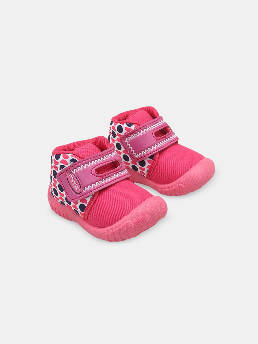 

Hopscotch Kids Girls Polka Dot Print Booties, Pink