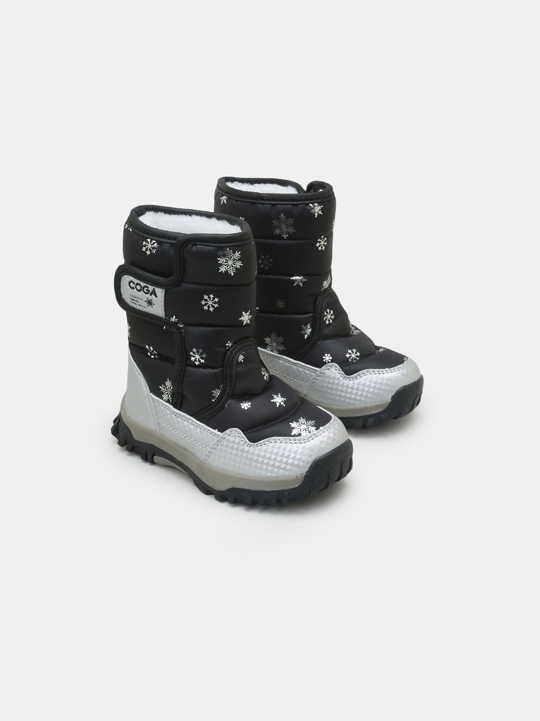 

Hopscotch Kids Printed Snow Boots, Black