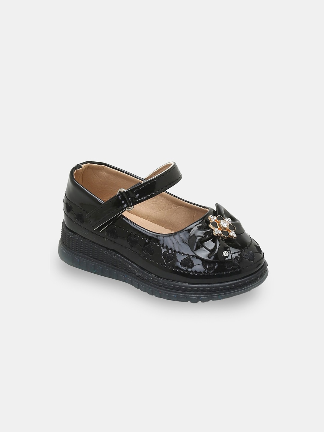 

Hopscotch Girls Black Embellished Party Ballerinas