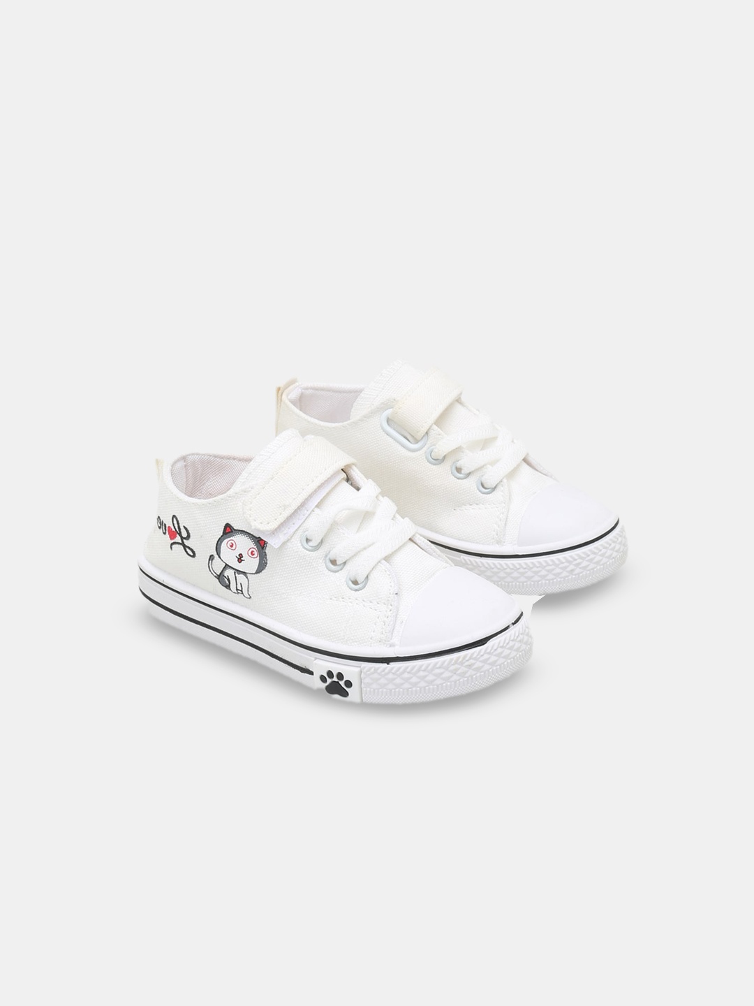 

Hopscotch Kids Printed Slip-On Sneakers, White