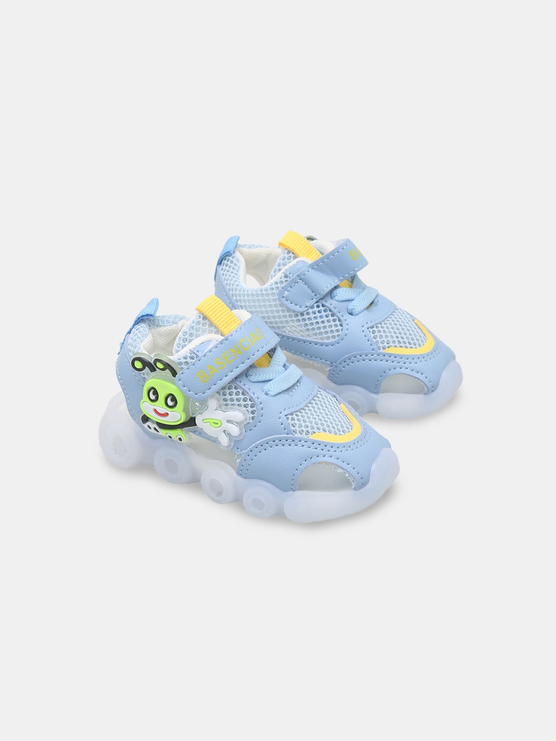 

Hopscotch Kids Woven Design LED Sneakers, Blue