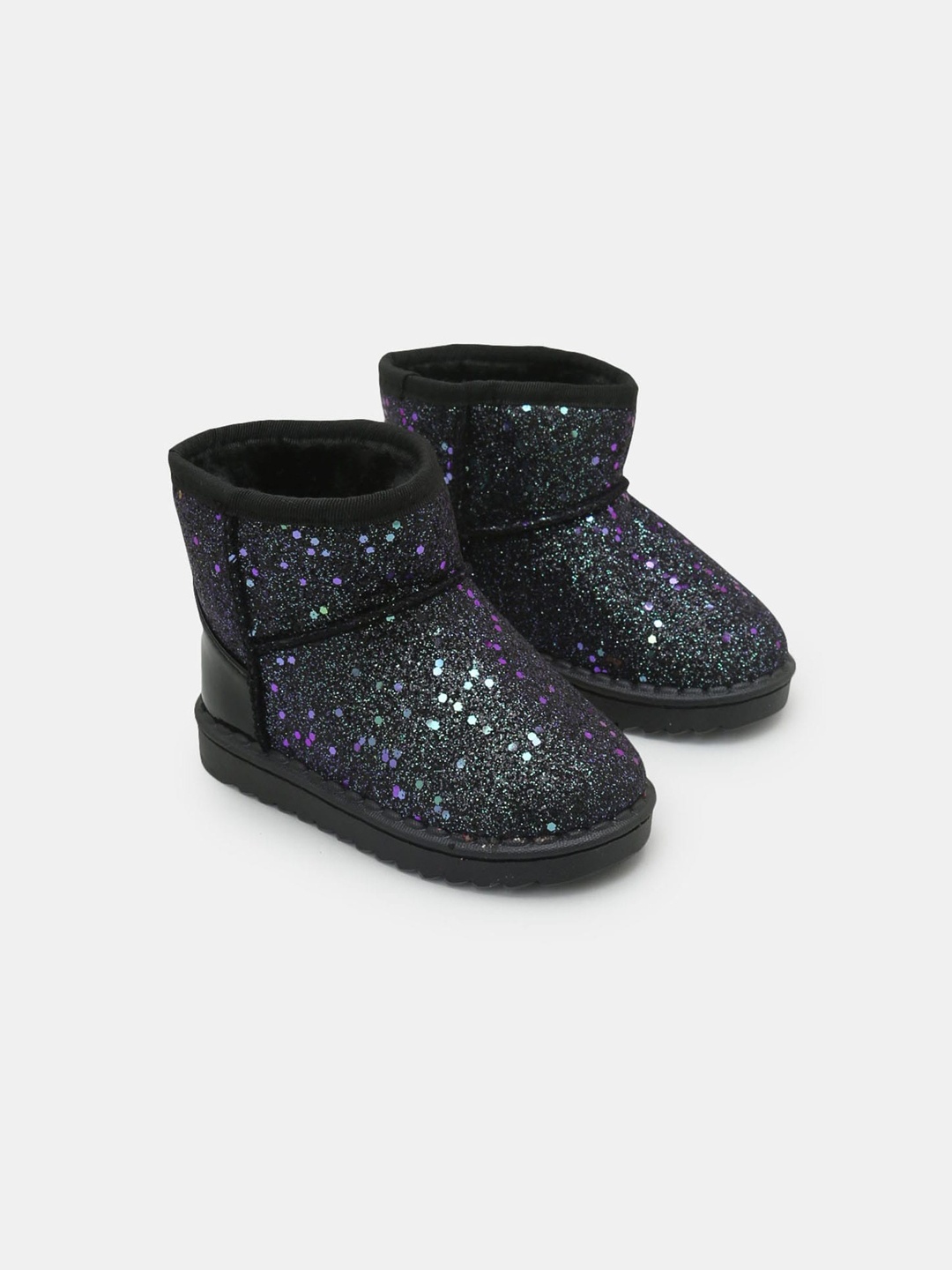 

Hopscotch Girls Printed Booties, Black