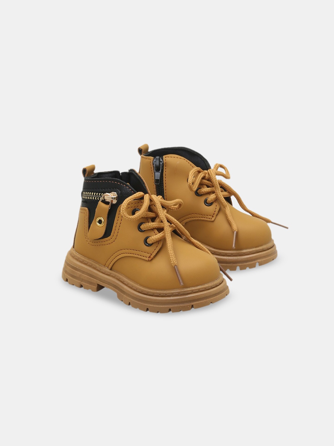 

Hopscotch Boys Ankle Length Boots, Mustard