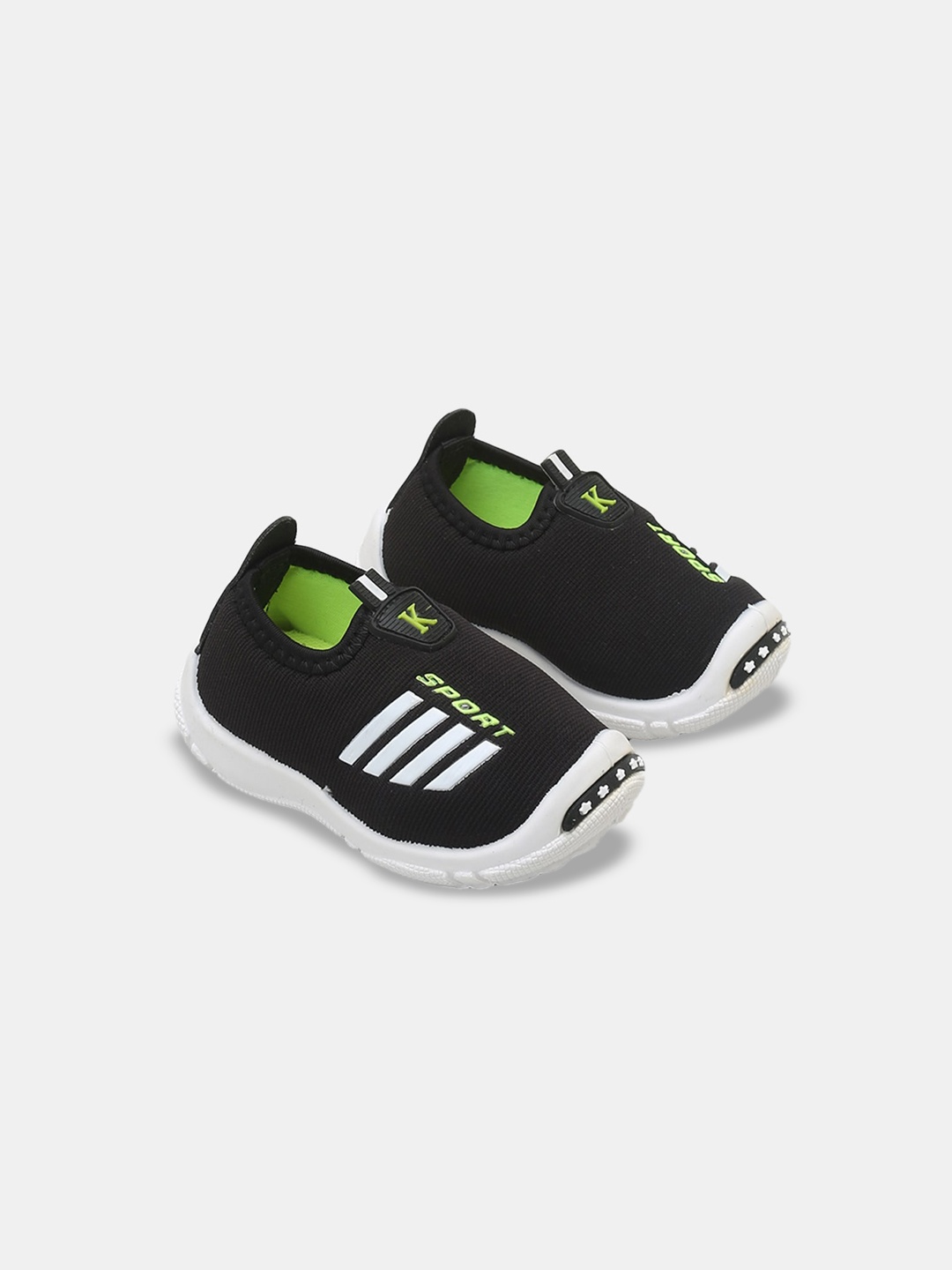 

Hopscotch Boys Colourblocked Slip-On Sneakers, Black