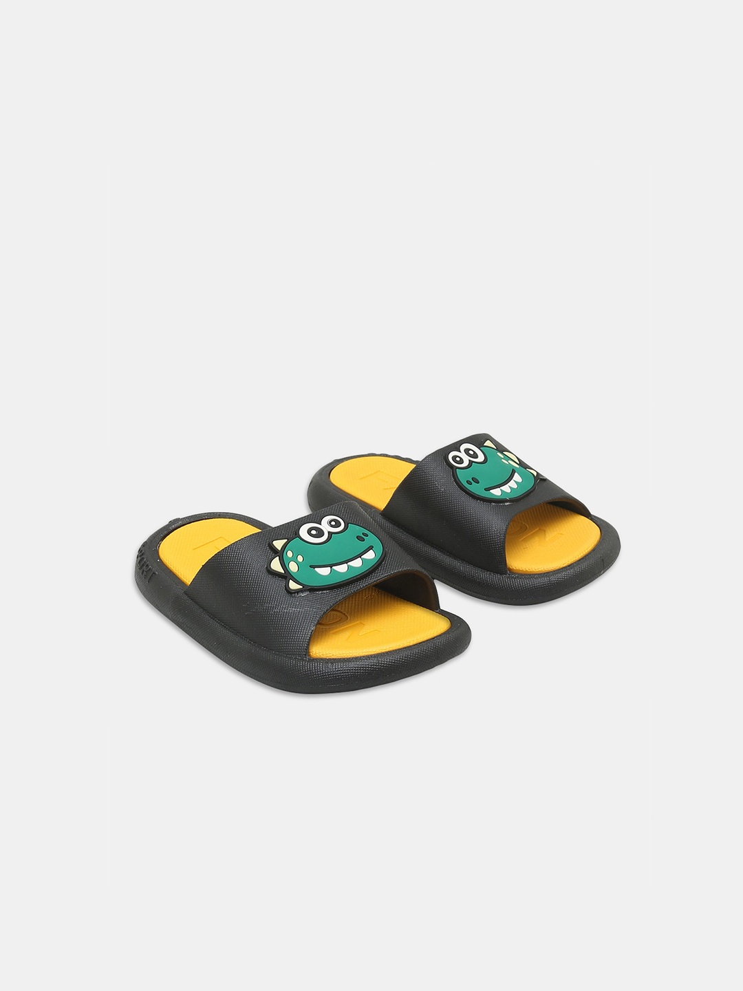 

Hopscotch Boys Printed Sliders, Yellow